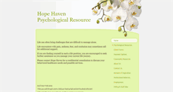 Desktop Screenshot of hopehavenpsych.org