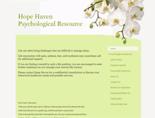 Tablet Screenshot of hopehavenpsych.org